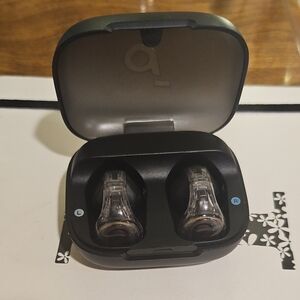 Black Wireless Earbuds with Charging Case